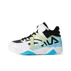 FILA KIDS Износостойкие и водонепроницаемые высокие детские баскетбольные кроссовки black white для подростков