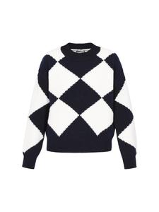 DreiMaster Женский свитер темно-синего и кремового цвета