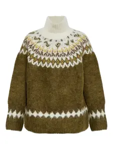 Вязаная водолазка с узором Rag & Bone, зеленый