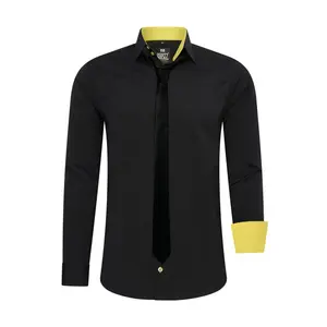 Рубашка с длинными рукавами Rusty Neal и галстуком, желтый