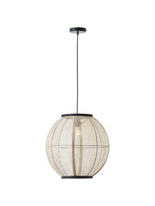 Подвесной светильник Tanah, диаметр 47 см, черный/натуральный Brilliant