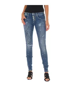 Узкие джинсы с застежкой-молнией по низу Met, синий