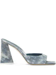 Мини-босоножки Devon на геометрическом каблуке 85 мм The Attico, синий