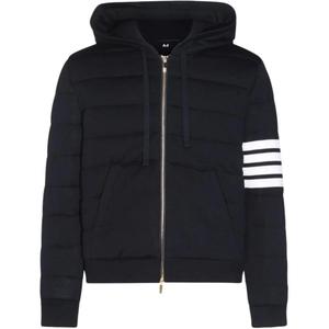 Полосатая толстовка с капюшоном THOM BROWNE, Морской синий