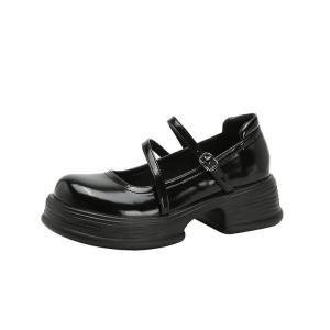 Туфли Мэри Джейн на массивном каблуке для женщин UMEK, Black