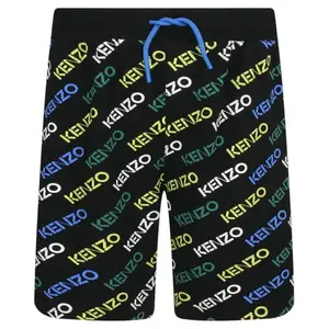 Шорты стандартного кроя Kenzo Kids, черный