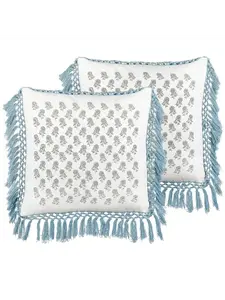 Декоративная подушка Beliani 2er Set Deko PALLIDA, цвет weiß/blau/grau