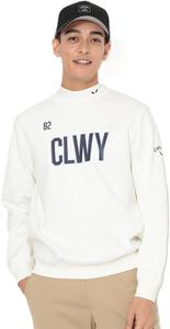 Мужская толстовка Callaway C25217103 Anytime, с логотипом в университетском стиле, круглым вырезом из двойной вязки Kanoko, для игры в гольф, белый