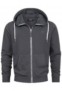 INDICODE JEANS Толстовка с молнией 'Christos' в темно-сером цвете