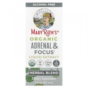 MaryRuth's, Органический жидкий экстракт для надпочечников и фокуса Focus, без спирта, 30 мл (1 жидк. унц.)