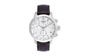 Часы мужские Junchi 200 Series с кварцевым механизмом, корпус из нержавеющей стали, серебристый циферблат 42 мм, кожаный ремешок TISSOT