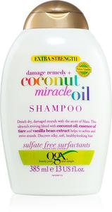 Кокосовое чудо-масло укрепляющий шампунь для поврежденных волос с кокосовым маслом Ogx, 385 мл