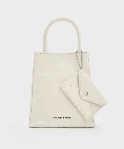 Сумка-тоут Matina с длинной подкладкой Charles & Keith, цвет Cream