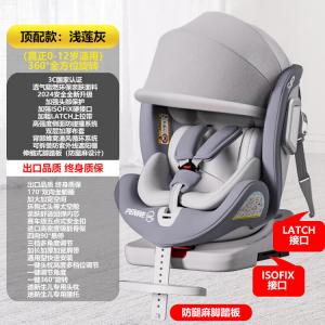 Детское автокресло безопасности, 360-градусное вращающееся сиденье для младенцев и детей, портативное, подходит для возраста 0-12 лет, премиальный светлый лотосовый серый - полная комплектация с солнцезащитным козырьком и подставкой для ног Cybex