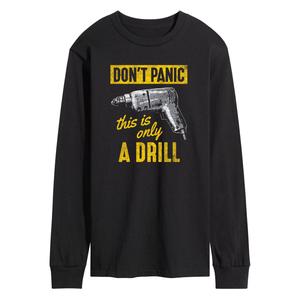 Мужская футболка с длинными рукавами и рисунком Don't Panic Drill Licensed Character