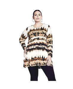 Женская повседневная туника на пуговицах AVENUE, Tie dye