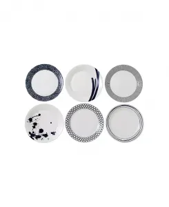 Тихоокеанский набор/6 смешанных обеденных тарелок Royal Doulton, multi