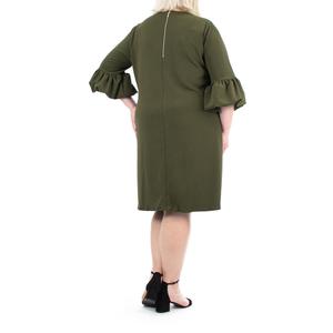 Свободное креповое платье больших размеров Nina Leonard с объемными рукавами Nina Leonard