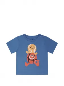 Футболка с графичным принтом Stella Mccartney Kids, синий