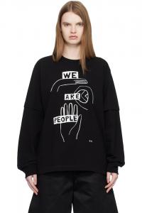 Футболка с длинными рукавами с принтом «Geoff sacai», черный