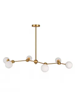 Люстра из опалового стекла «Спутник», матовое золото Storied Home, gold