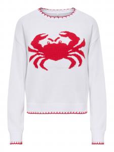 ONLY Свитер 'ONLElise' в белом цвете