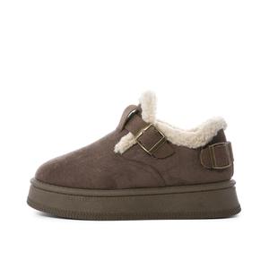 Термостойкие устойчивые к истиранию противоскользящие зимние ботинки женские Lovely you, Walnut