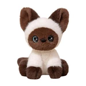 Котячий стол с куклой-компаньоном плюшевая кукла высота 24см Abay, коричневый