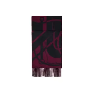 Кашемировый шарф Unisex Purple HERMES, фиолетовый