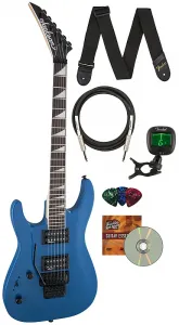 Электрогитара Jackson JS Series Dinky Arch Top JS32 DKA для левшей - ярко-синяя с кабелем для инструмента