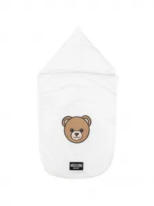 Детское гнездышко с изображением медведя Moschino Kids, белый