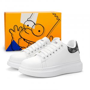 The Simpsons Кроссовки для скейтбординга унисекс, низкие, бежевые, коричневые/белые, черные