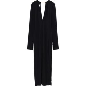 Футболка с V-образным вырезом и длинными рукавами MM6 Maison Margiela, черный