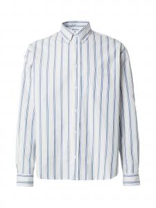 WEEKDAY Рубашка на пуговицах 'Lloyd' комфортного кроя в белом цвете