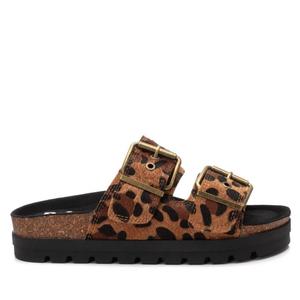 Women's Textured Platform Sliders Sandals In Camel Xti