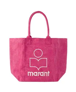 Розовая хлопковая сумка-шоппер с магнитной застежкой Isabel Marant, розовый