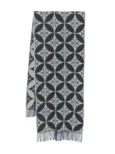 Шарф с геометрическим узором JACOB COHEN, серый