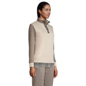 Женский вязаный свитшот с воротником-стойкой Lands End Sport Lands' End