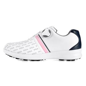 PGA Износостойкие и водонепроницаемые низкие женские гольфовые туфли бело-розовые, цвет White Pink