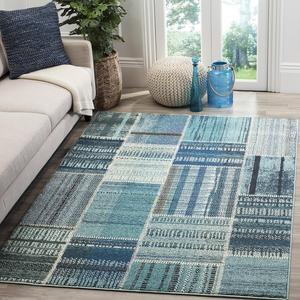 Ковер SAFAVIEH, 201 x 280 см, Monaco Collection, Multi, современный дизайн в стиле пэчворк с эффектом потертости, не линяет и прост в уходе, идеален для помещений с высокой проходимостью в гостиной, спальне (MNC215F)