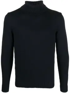 Свитер с высоким воротником Zanone, синий