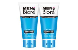 Мужское средство для умывания Dual Matte, очищение, подтяжка, увлажнение, отшелушивание, контроль жира 100г/100г*2 Biore