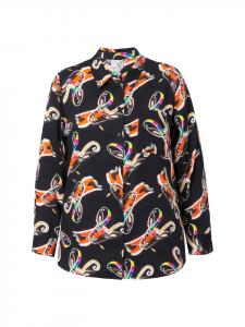 оранжево-красная блузка-рубашка Ulla Popken