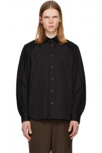 Рубашка из поплина Sacai, черный