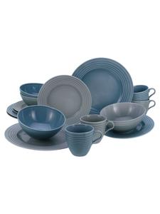 Набор столовых приборов Stripes из 16 предметов, цвет: синий/каменный CreaTable