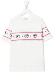 Футболка с логотипом Chiara Ferragni Kids, белый