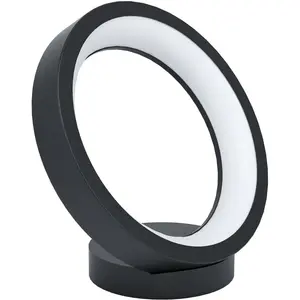 Настольная лампа MARGHERA-Z с LED-модулем 1 шт. теплый белый - холодный белый, настольная лампа черного цвета из стали - 4 Вт - теплый белый - холодный белый Eglo, черный