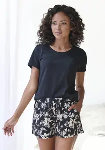 Пижама Vivance Dreams (2 шт.), с красивым натуральным принтом, белый