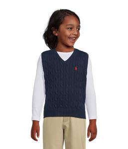 Свитер Polo Ralph Lauren Kids Cable-Knit Cotton Sweater Vest, цвет RL Navy