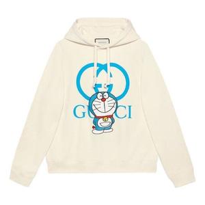 Толстовка GUCCI x Doraemon SS21 Hoodie 'Ivory Blue', белый